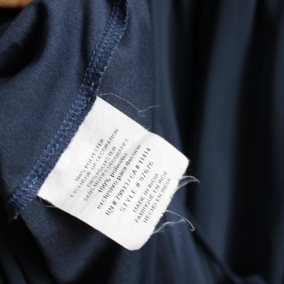 Motherhood Blue Chiffon Floral Embroidered Sleeveless Maternity Top Size Large - Picture 5 of 5